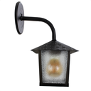 Ver imagem 3 de Kit 4 Arandela Colonial Nina Quadrada Vidro Pontilhado E27 Bivolt Preto