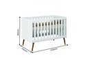 Ver imagem 4 de Berço Infantil Lunna 100% Mdf Estilo Retrô Branco