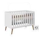 Ver imagem 2 de Berço Infantil Lunna 100% Mdf Estilo Retrô Branco