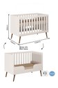 Ver imagem 3 de Berço Infantil Lunna 100% Mdf Estilo Retrô Branco