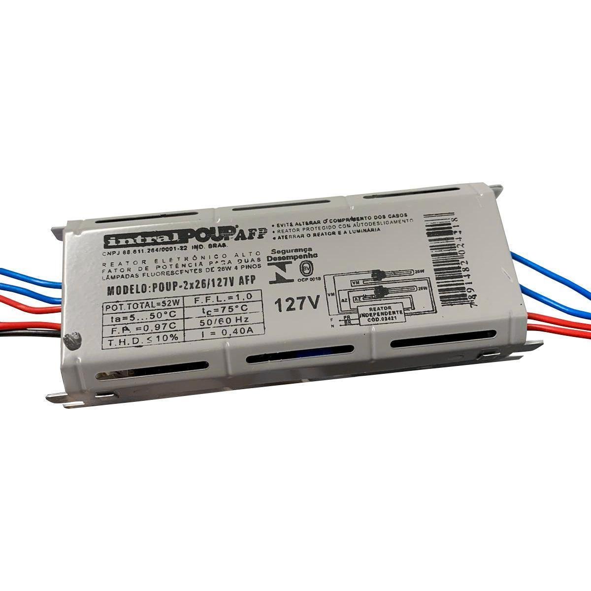 Reator Eletrônico 52w 127v Alta Potência T8 | MadeiraMadeira