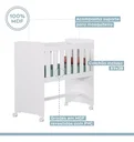 Ver imagem 6 de Mini Berço Multifuncional 5 Versões Utilidade Moderno Branco:branco