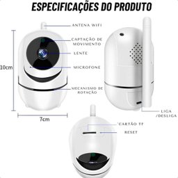 Babá Eletrônica sem Fio Visão Noturna para Bebê - 110v/220v - 6
