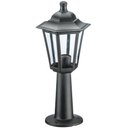 Ver imagem 1 de Balizador Mini Poste 44cm Preto Luminária Bivolt Grega Cristal Lente Transparente
