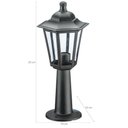 Ver imagem 3 de Balizador Mini Poste 44cm Preto Luminária Bivolt Grega Cristal Lente Transparente