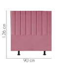 Ver imagem 2 de Cabeceira Estofada Carla 90cm Solteiro para Cama Colchão Box Quarto Suede Rosa Bebê - Aurora Line