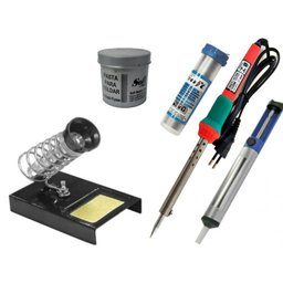 Kit Ferro de Solda, Suporte, Sugador, Solda Fio, Pasta 220v 30w - 1