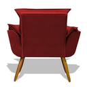 Ver imagem 3 de Poltrona Cadeira Decorativa Opala - Veludo Vermelho