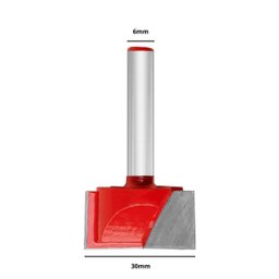 Bit Fresa para Tupia Cnc Desbastar Alisar Madeira 30mm Haste 6mm - 3