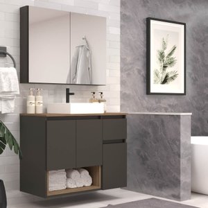 Conjunto de Móveis para Banheiro 80cm Aurora