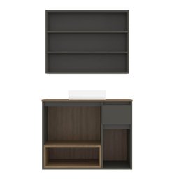 Conjunto de Móveis para Banheiro 80cm Aurora - 5