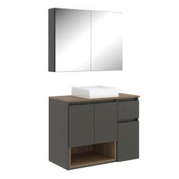 Conjunto de Móveis para Banheiro 80cm Aurora - 3