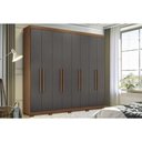 Ver imagem 1 de Guarda Roupa 8 Portas e 4 Gavetas C- Pés Master New 8.4 Jatobá-grafite - Santos Andirá
