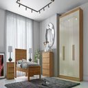 Ver imagem 3 de Guarda Roupa Moderni 4 Portas 3 Gavetas Cor:Cumaru Fendi