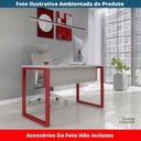 Ver imagem 2 de Mesa Escritório P25 Tub Pandin 170 Cm (larg) X 70 Cm (prof) Tampo Mdp Cinza Pé Aço Tubular