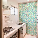 Ver imagem 1 de Adesivo Para Vidro Box Banheiro Jateado Decorado Retângulo Prova D'Agua - 0,70 x 2,00m