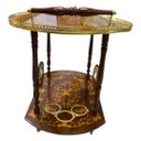 Ver imagem 5 de Carrinho de Chá Clássico com Marchetaria e Detalhes Dourados 85x76x76cm