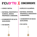 Ver imagem 2 de Kit 2 Pendentes Luminária Dourado Globo Ambar Lustre Inl88