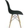 Kit 2 Cadeiras Charles Eames Eiffel Wood Design - Preta - 2