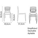 Ver imagem 7 de Conjunto 2 Cadeiras de Plástico com Encosto Vazado Horizontal Sofia - Tramontina - Vermelho 92237/04