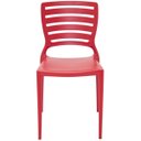 Ver imagem 2 de Conjunto 2 Cadeiras de Plástico com Encosto Vazado Horizontal Sofia - Tramontina - Vermelho 92237/04