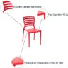 Conjunto 2 Cadeiras de Plástico com Encosto Vazado Horizontal Sofia - Tramontina - Vermelho 92237/04 - 4