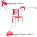 Ver imagem 4 de Conjunto 2 Cadeiras de Plástico com Encosto Vazado Horizontal Sofia - Tramontina - Vermelho 92237/04