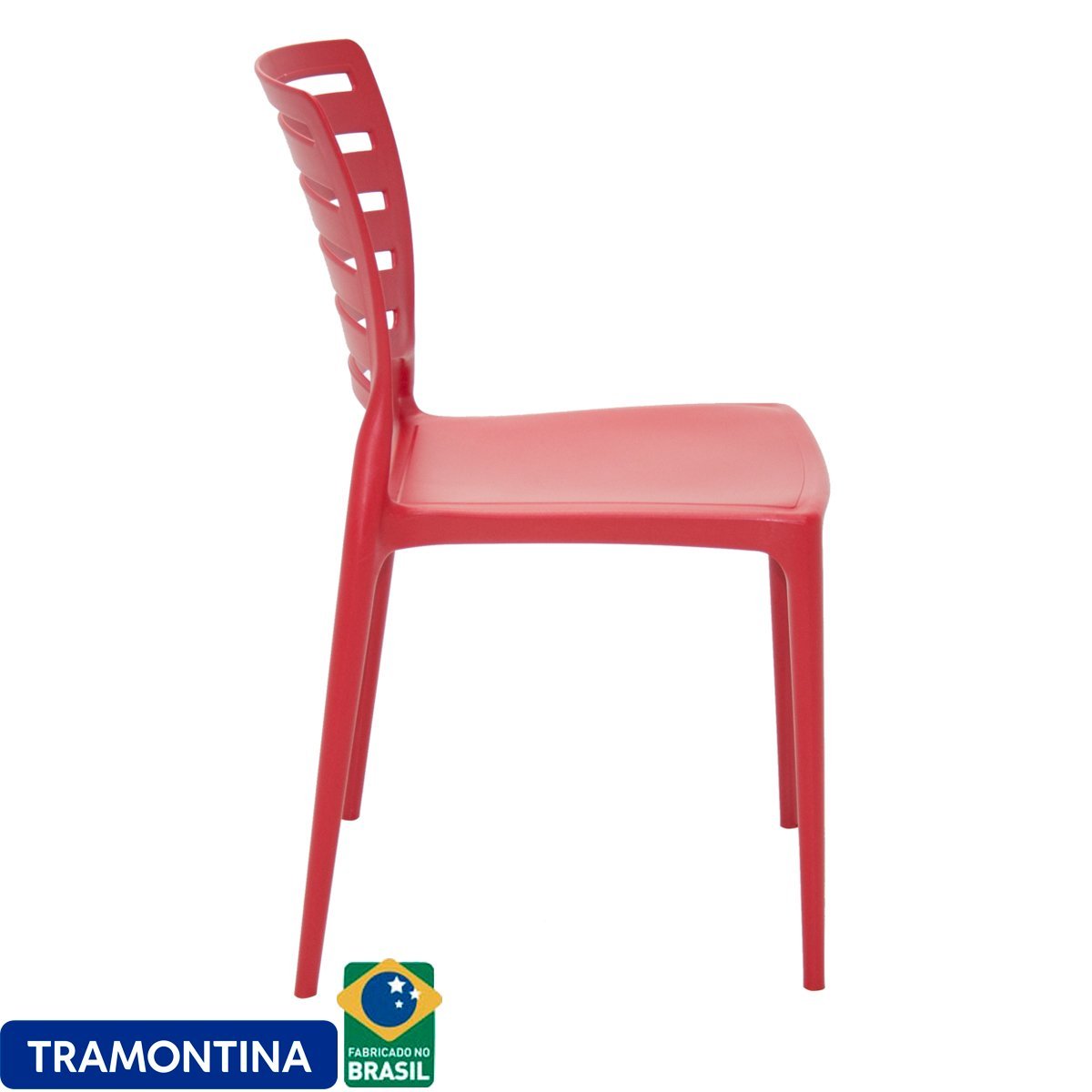 Conjunto 2 Cadeiras de Plástico com Encosto Vazado Horizontal Sofia - Tramontina - Vermelho 92237/04 - 6