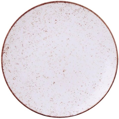24 Pratos Rasos de Porcelana Marrom Mesa Posta 25cm Rústicos Decorado Tramontina