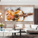 Ver imagem 2 de Quadro Arte Violão Aquarela -- BR ARTES Médio 84x54