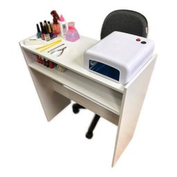 Mesa Manicure Organizador Prateleira Utensílios ClickForte Branco - 15