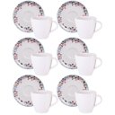 Ver imagem 1 de Jogo 6 Xícaras com Pires Chá Café 200ml Porcelana Tramontina Aura Cozinha Servir Mesa Posta