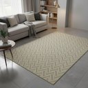 Ver imagem 3 de Tapete para Sala Quarto Antiderrapante Fácil Limpar Grande Marfim 200x250 Ht08