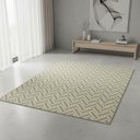 Ver imagem 1 de Tapete para Sala Quarto Antiderrapante Fácil Limpar Grande Marfim 200x250 Ht08