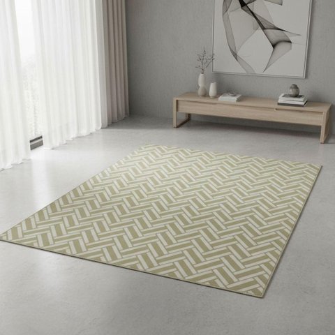 Tapete para Sala Quarto Antiderrapante Fácil Limpar Grande Marfim 200x250 Ht08