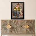 Ver imagem 1 de Quadro Charlie Chaplin com Cachorrinho 24x18cm:moldura Branca