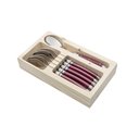 Ver imagem 2 de Conjunto 6 Colheres Laguiole em Bandeja de Madeira Bordeaux