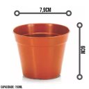 Ver imagem 2 de 120 Mini Vaso Plástico N7 Ceramica Suculentas Cactos Atacado