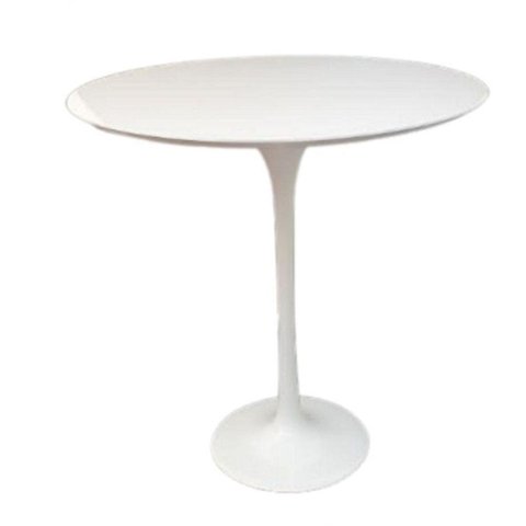 Mesa Lateral Tulipa Saarinen Redonda 41 Cm Laqueada Cor Branco