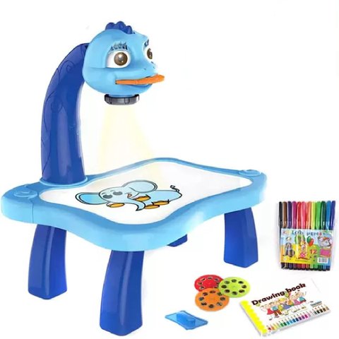 Mesa Azul Projetora de Desenhos Play e Learn Multikids 1600