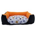 Ver imagem 1 de Cama para Cachorro Retangular 100% Algodão Preto/espacial Confortável Resistente e Espaçosa Duz Pets