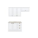 Ver imagem 3 de Cozinha Compacta com Tampo 3 Peças 6 Portas 3 Gavetas Emily Espresso Móveis