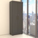 Ver imagem 6 de Armário para Escritório Stamford 2 Portas 5 Prateleiras com Chave Preto Fosco - Panorama Móveis