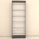 Ver imagem 5 de Armário para Escritório Stamford 2 Portas 5 Prateleiras com Chave Preto Fosco - Panorama Móveis