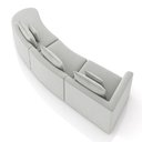 Ver imagem 7 de Sofá Curvo Decorativo Kimiko 427cm 5 Lugares Sala de Estar com Chaise Veludo Cinza G52 - Gran Belo