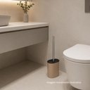 Ver imagem 4 de Escova Sanitária com Suporte Bege Lyor 11,5x7x39cm Plástico e Metal Banheiro Lavabo