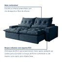 Ver imagem 5 de Sofá Retrátil e Reclinável 3 Lugares 230cm Avalon Super Pillow