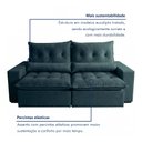 Ver imagem 7 de Sofá Retrátil e Reclinável 3 Lugares 230cm Avalon Super Pillow