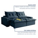Ver imagem 6 de Sofá Retrátil e Reclinável 3 Lugares 230cm Avalon Super Pillow