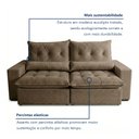 Ver imagem 4 de Sofá Retrátil e Reclinável 3 Lugares 230cm Avalon Super Pillow